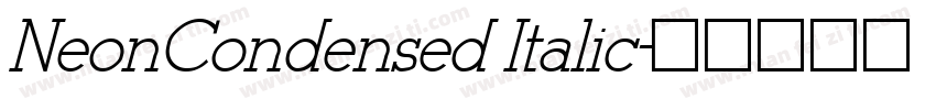 NeonCondensed Italic字体转换